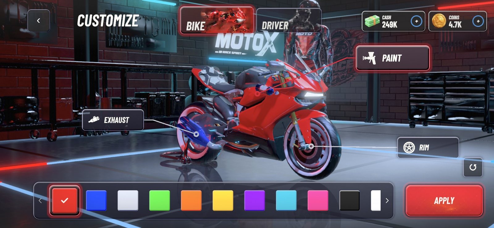 Bike paint customization