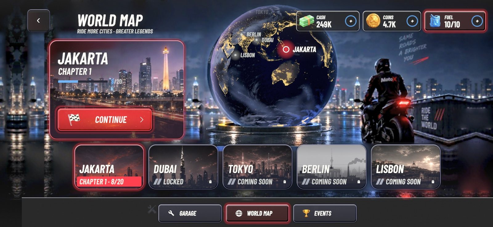 World map: Jakarta first, more cities coming